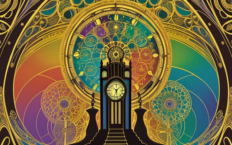 The Clock That Eats Colors independently generated descriptive graphic