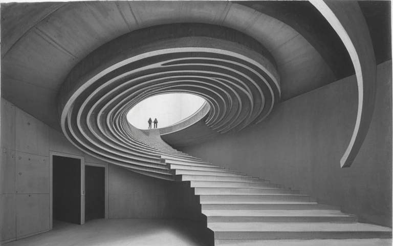The Staircase Swallows Its Shadow independently generated descriptive graphic