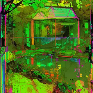 Inkpunk Diffusion rgb-melt example 407