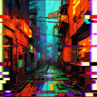 Inkpunk Diffusion rgb-melt example 423