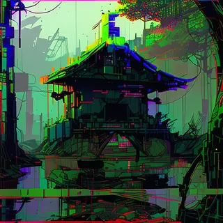 Inkpunk Diffusion rgb-melt example 437