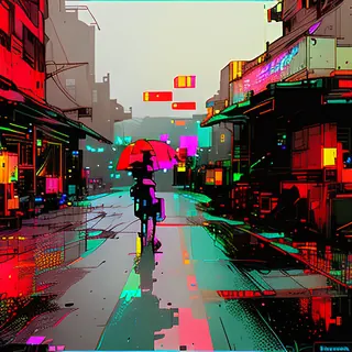 Inkpunk Diffusion rgb-melt example 443
