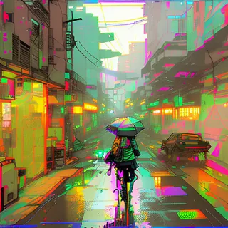 Inkpunk Diffusion rgb-melt example 463