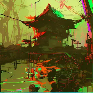 Inkpunk Diffusion rgb-melt example 477