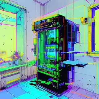 Inkpunk Diffusion rgb-melt example 481