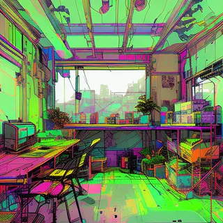 Inkpunk Diffusion rgb-melt example 487