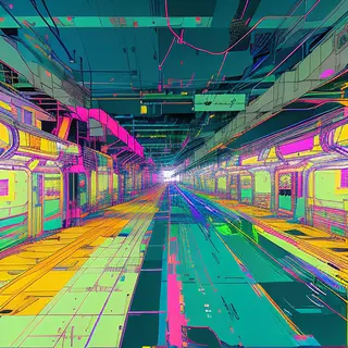 Inkpunk Diffusion rgb-melt example 489