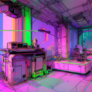 Inkpunk Diffusion rgb-melt example 495